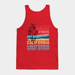 California beach Tropical typography Tank Top